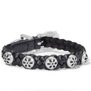 Brighton Daisy Bandit Bracelet Silver/Black
